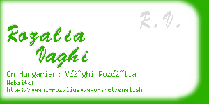 rozalia vaghi business card